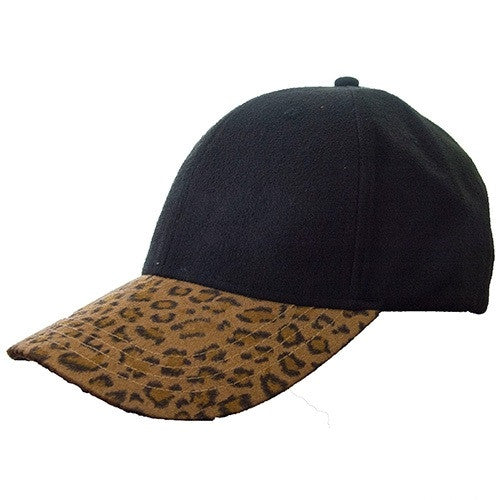 Leopard Ball Cap with Bow- without monogram